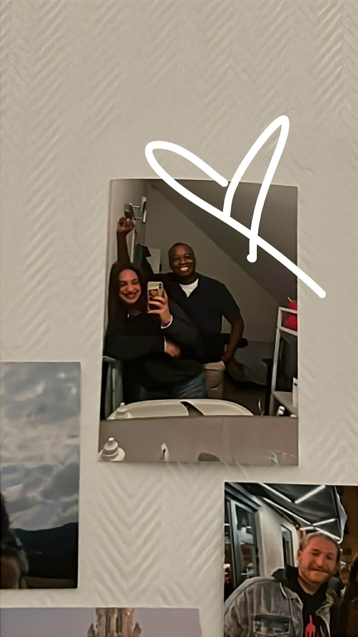 Notre photo, avec un coeur dessine